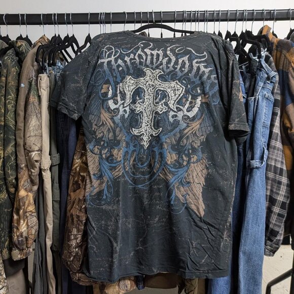 Throwdown AOP Affliction-style tee in perfect condition - Picture 3 of 5